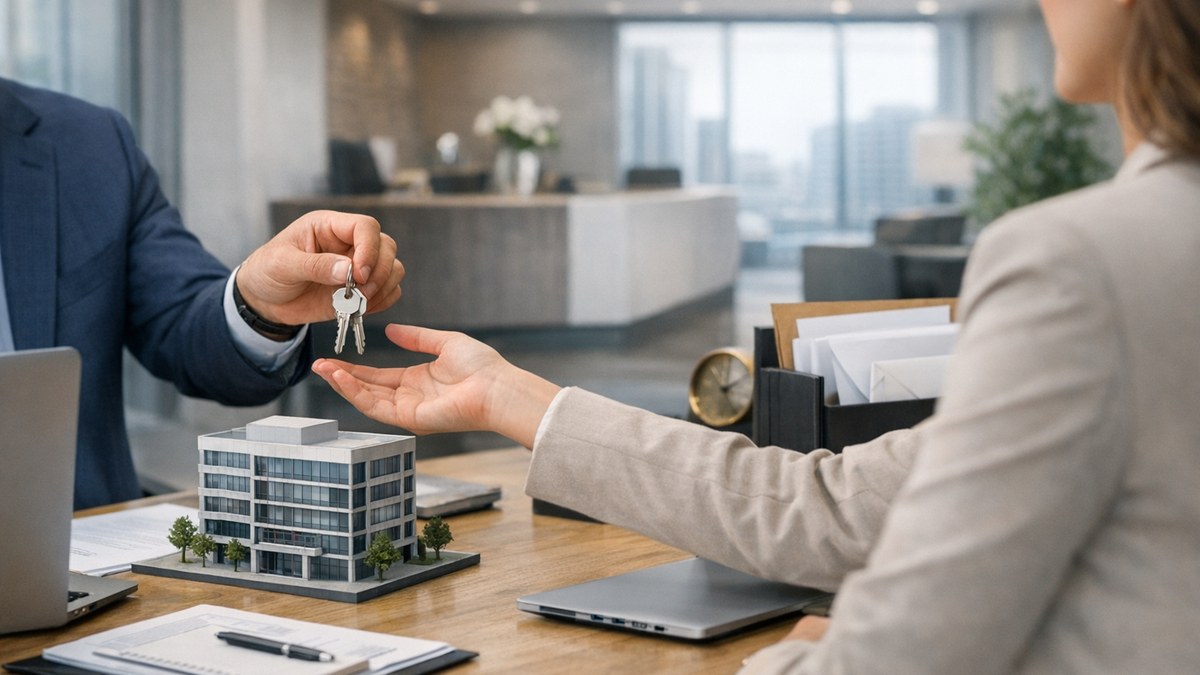 Illustration éditoriale sur domiciliation d’entreprise