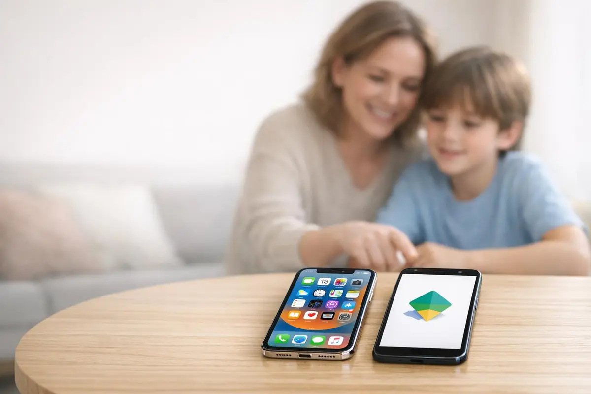 comment installer family link entre iphone et android