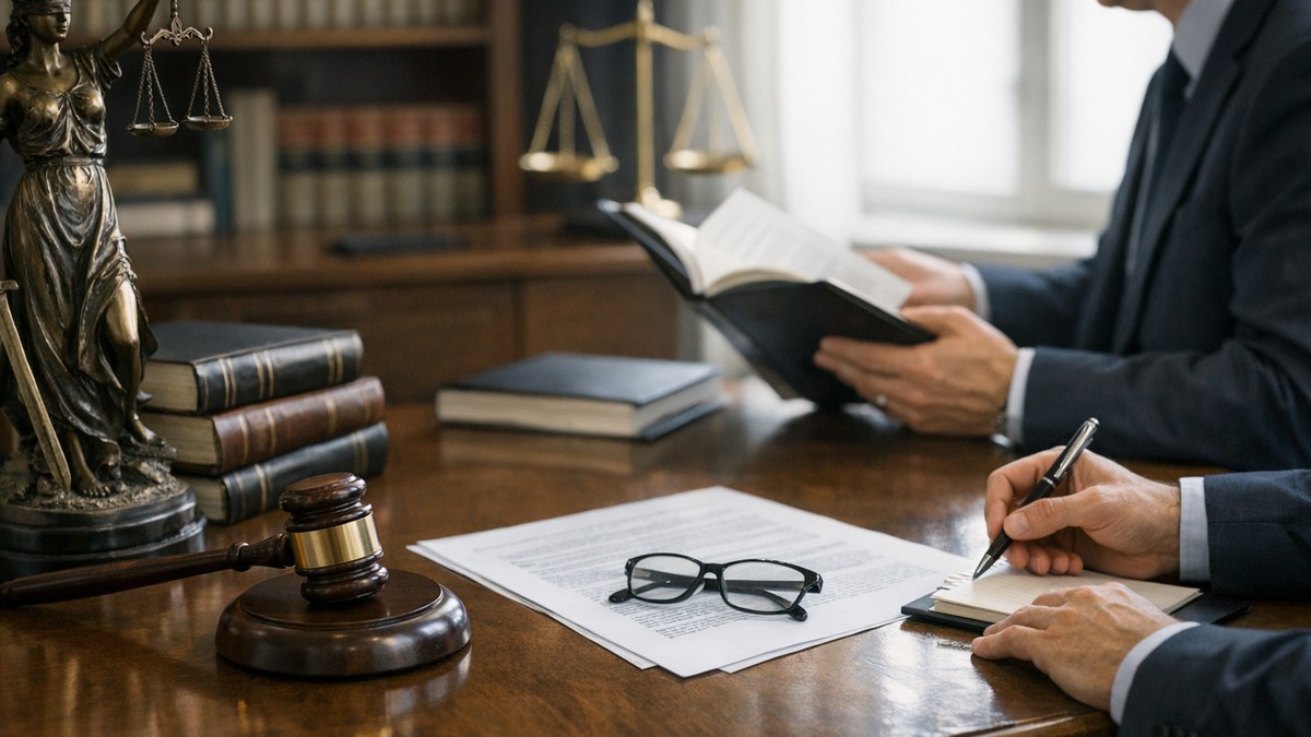 Illustration éditoriale sur cabinet d’avocat